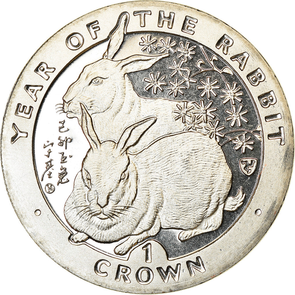 Coin, Isle of Man, Crown, 1999, Pobjoy Mint, Année du Lièvre, MS(63)