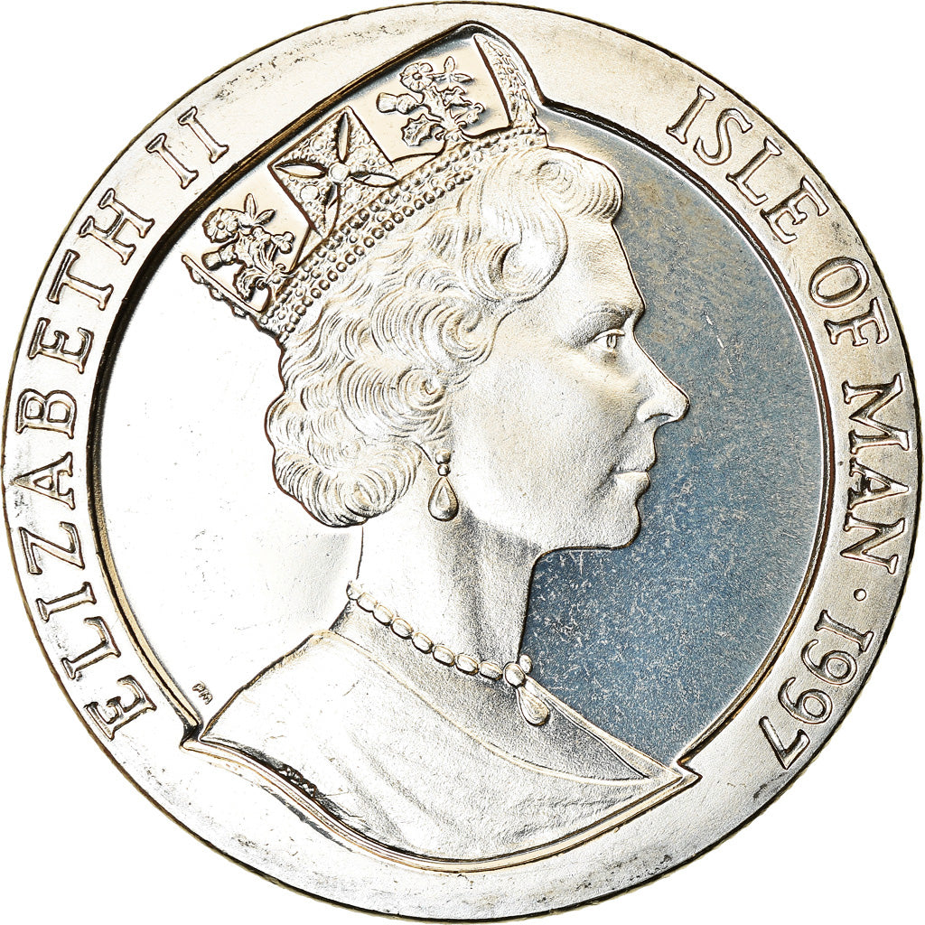 Coin, Isle of Man, Crown, 1997, Pobjoy Mint, Année du Buffle, MS(63)