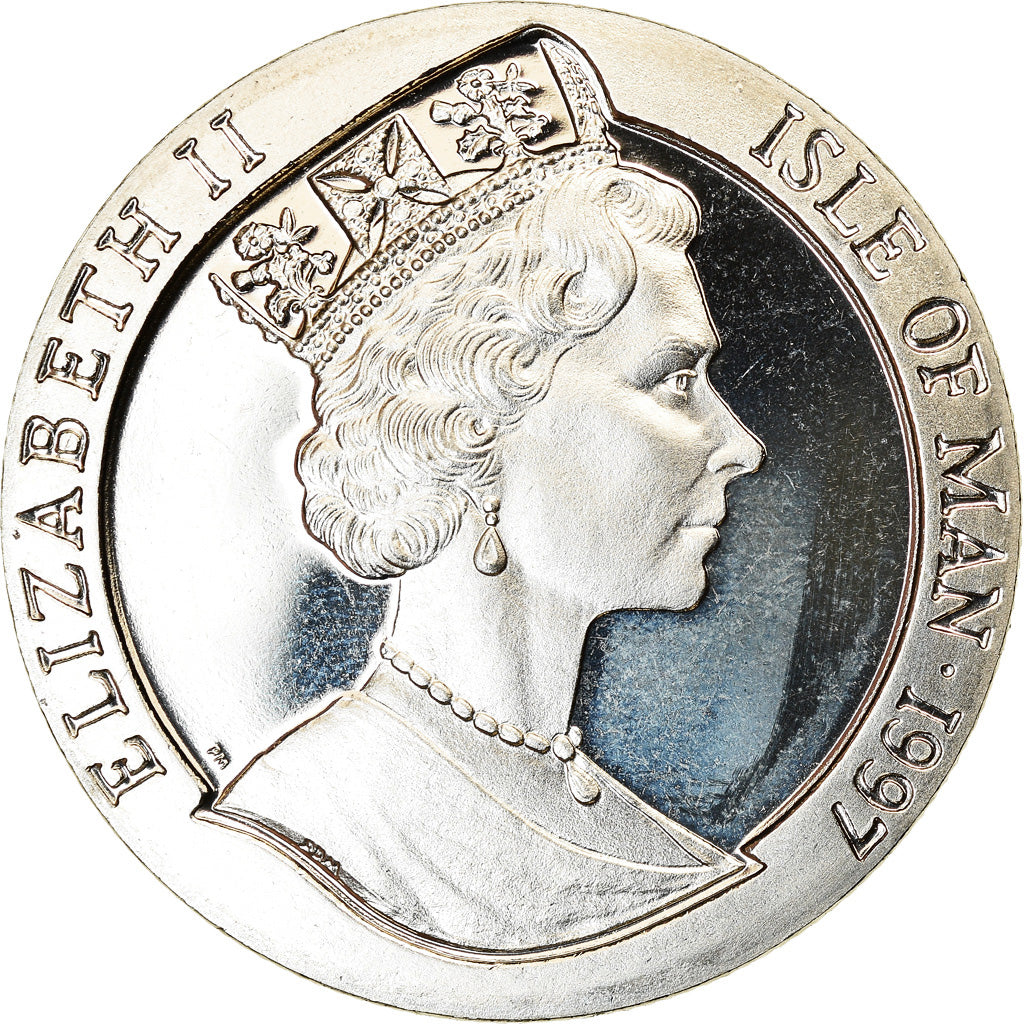 Coin, Isle of Man, Crown, 1997, Pobjoy Mint, Année du Buffle, MS(63)