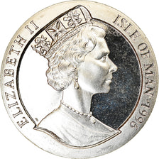 Coin, Isle of Man, Crown, 1996, Pobjoy Mint, Année du Rat, MS(63), Cupro-nickel
