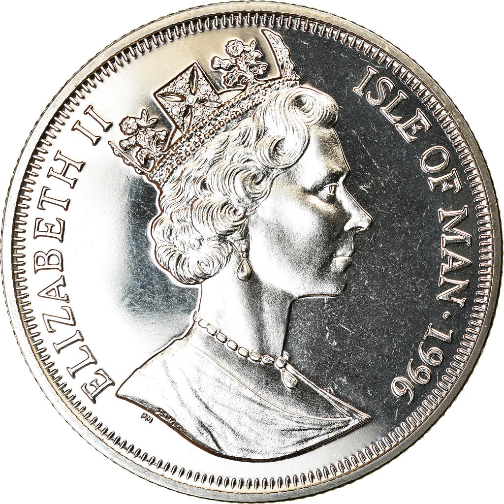 Coin, Isle of Man, Crown, 1996, Pobjoy Mint, La légende d'Arthur - Le roi
