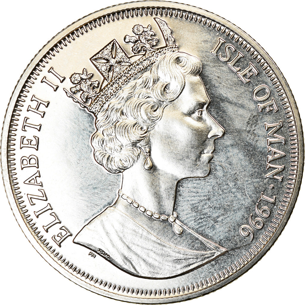 Coin, Isle of Man, Crown, 1996, Pobjoy Mint, La légende d'Arthur - Le roi