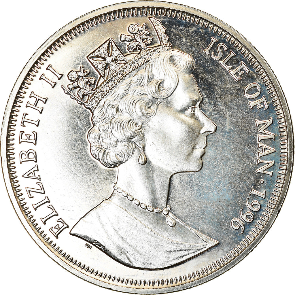 Monnaie, Isle of Man, Crown, 1996, Pobjoy Mint, La légende d'Arthur - Camelot