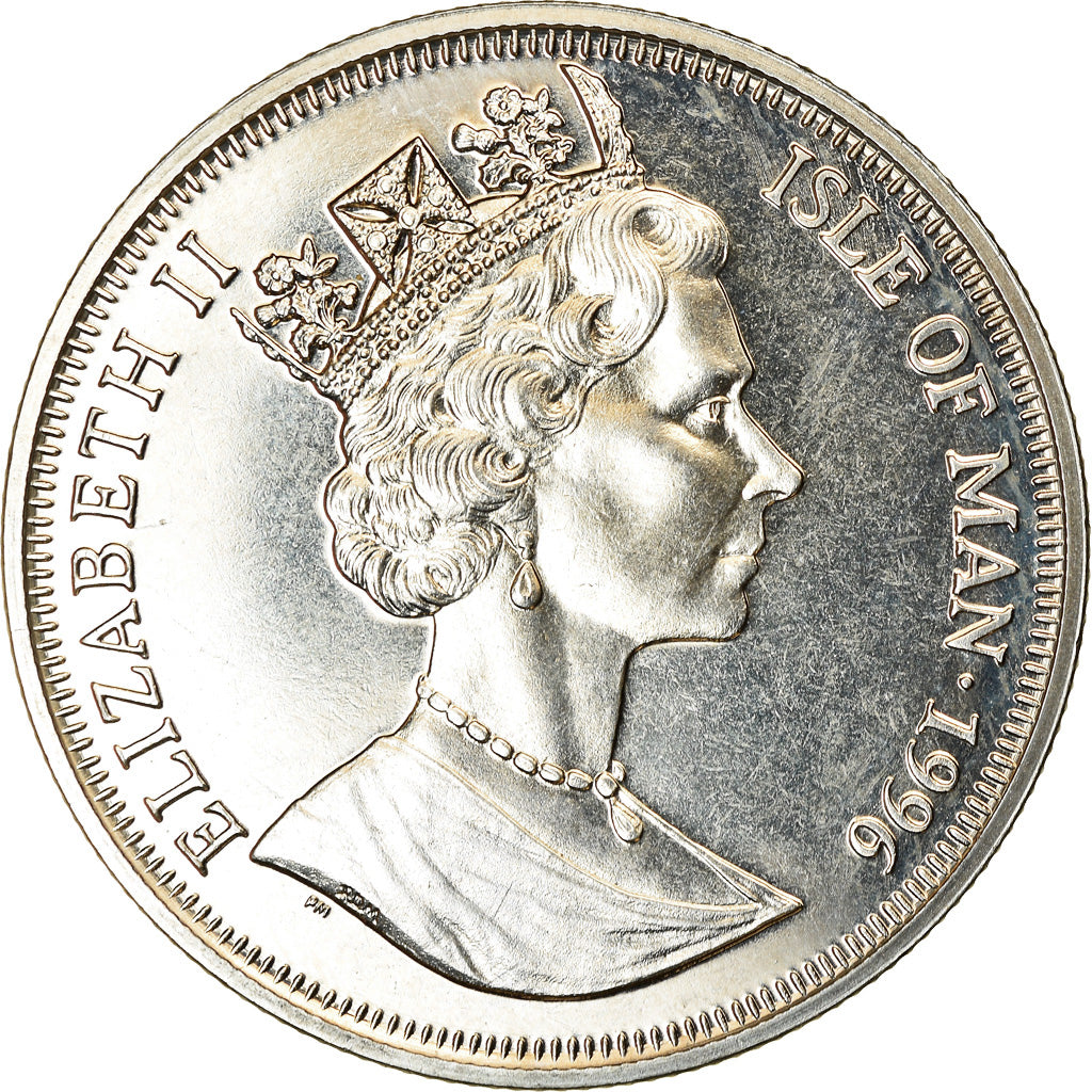 Monnaie, Isle of Man, Crown, 1996, Pobjoy Mint, La légende d'Arthur - Camelot