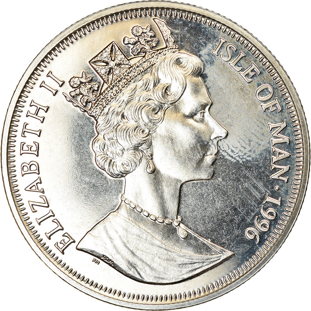 Monnaie, Isle of Man, Crown, 1996, Pobjoy Mint, La légende d'Arthur - Camelot