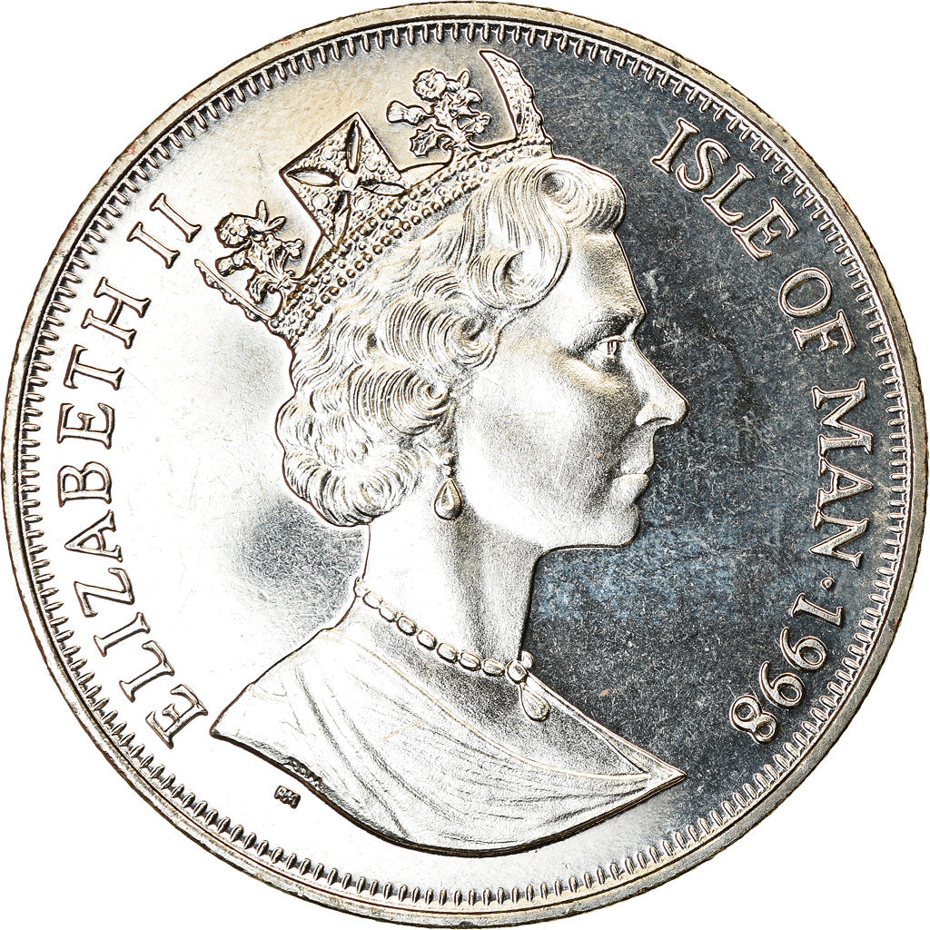 Monnaie, Isle of Man, Crown, 1998, Pobjoy Mint, Année de l'océan - Baleine
