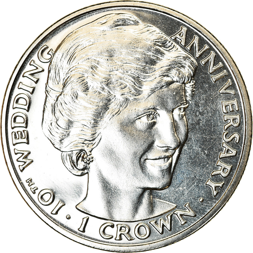 Monnaie, Gibraltar, Crown, 1991, Lady Diana, SPL, Cupro-nickel