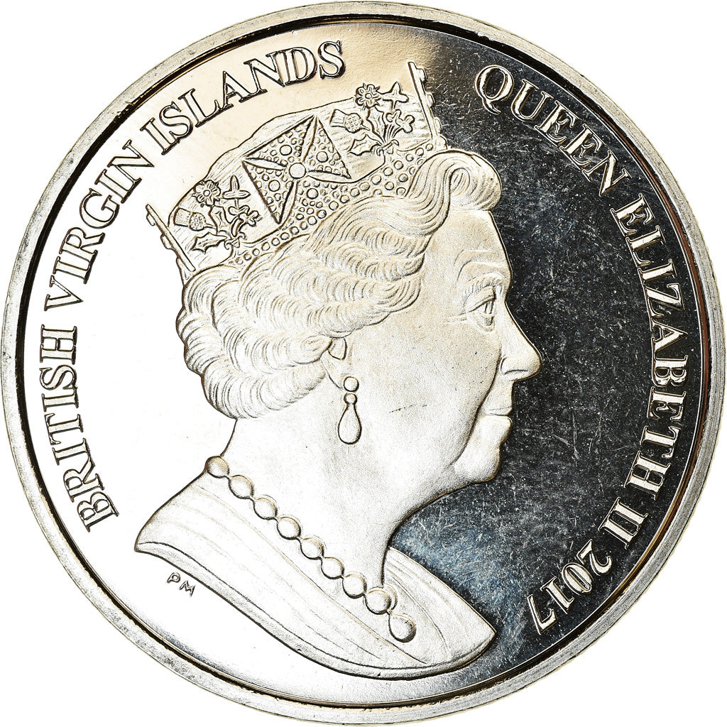 Coin, BRITISH VIRGIN ISLANDS, Dollar, 2017, Franklin Mint, Hippocampes, MS(63)
