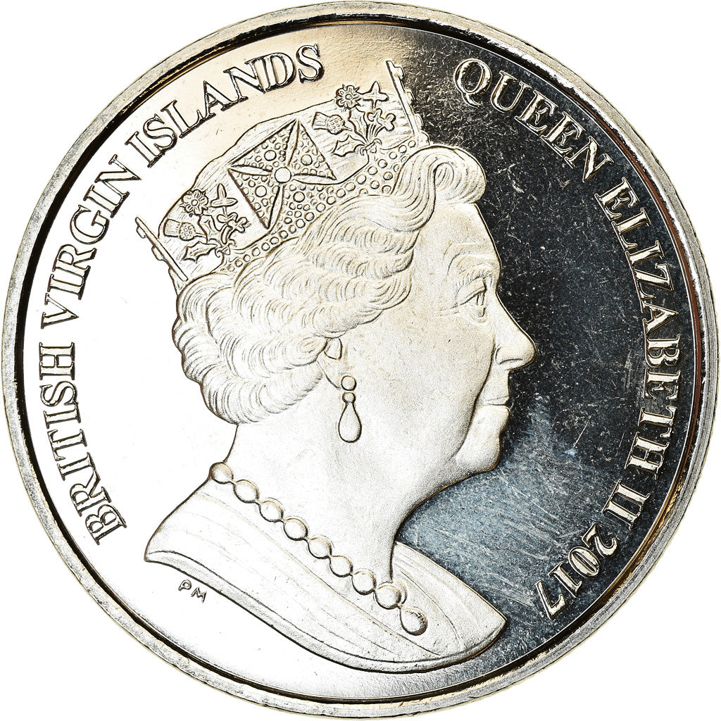 Coin, BRITISH VIRGIN ISLANDS, Dollar, 2017, Franklin Mint, Hippocampes, MS(63)