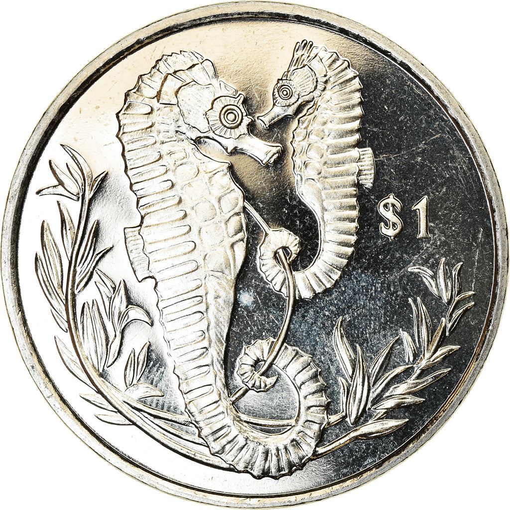 Coin, BRITISH VIRGIN ISLANDS, Dollar, 2017, Franklin Mint, Hippocampes, MS(63)