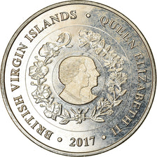 Coin, BRITISH VIRGIN ISLANDS, Dollar, 2017, Franklin Mint, Reine Elizabeth -