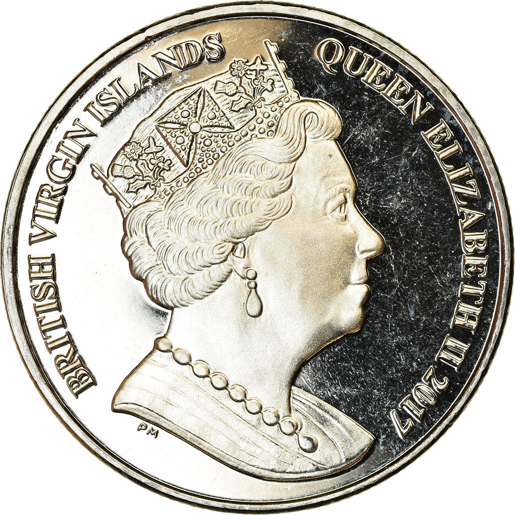 Coin, BRITISH VIRGIN ISLANDS, Dollar, 2017, Franklin Mint, Makaire bleu, MS(63)