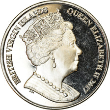 Coin, BRITISH VIRGIN ISLANDS, Dollar, 2017, Franklin Mint, Makaire bleu, MS(63)