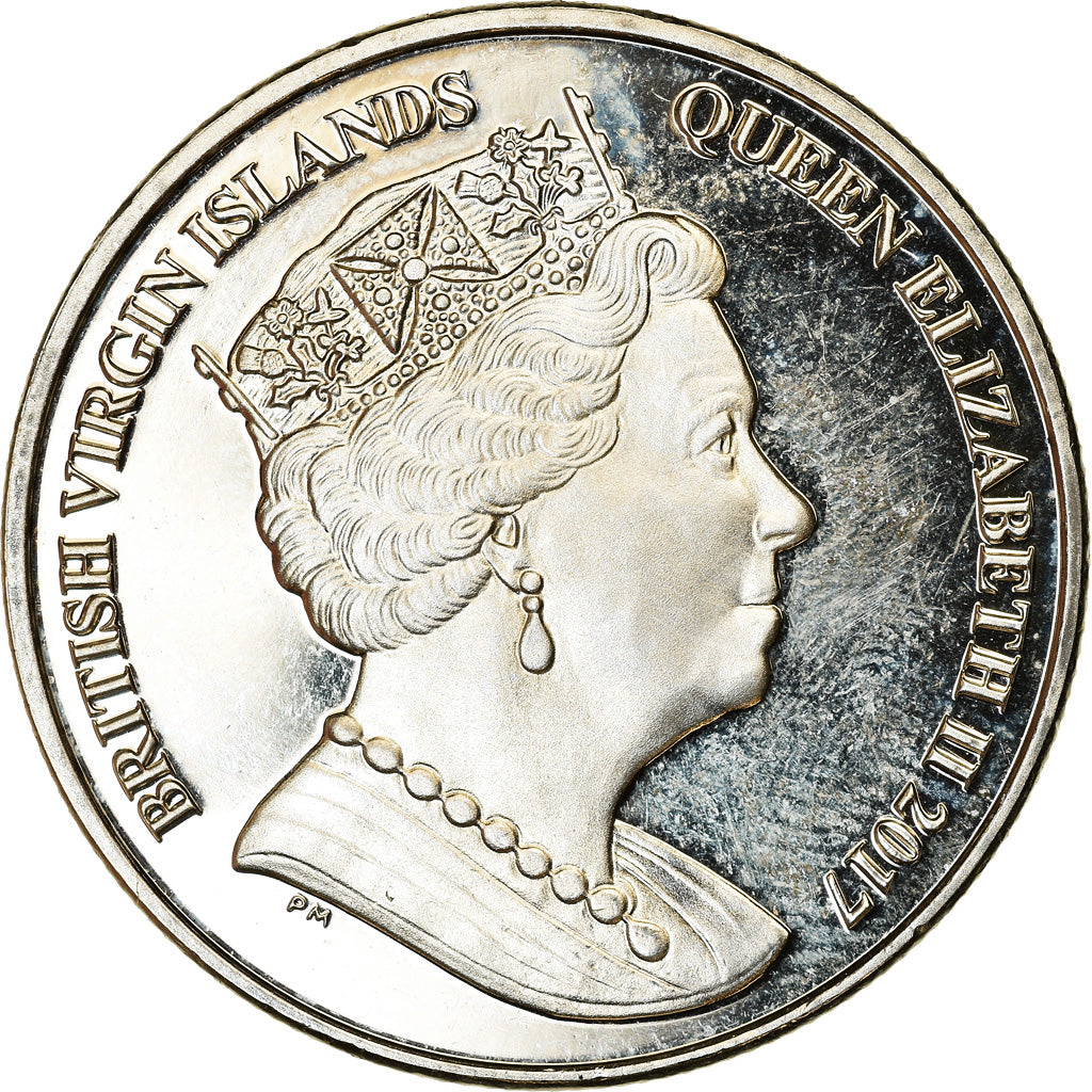 Coin, BRITISH VIRGIN ISLANDS, Dollar, 2017, Franklin Mint, Makaire bleu, MS(63)