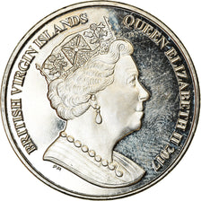 Coin, BRITISH VIRGIN ISLANDS, Dollar, 2017, Franklin Mint, Makaire bleu, MS(63)