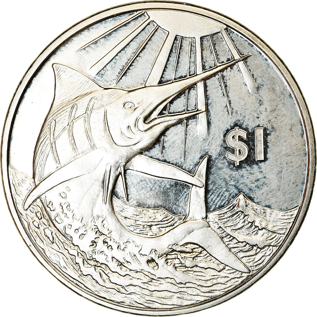 Coin, BRITISH VIRGIN ISLANDS, Dollar, 2017, Franklin Mint, Makaire bleu, MS(63)