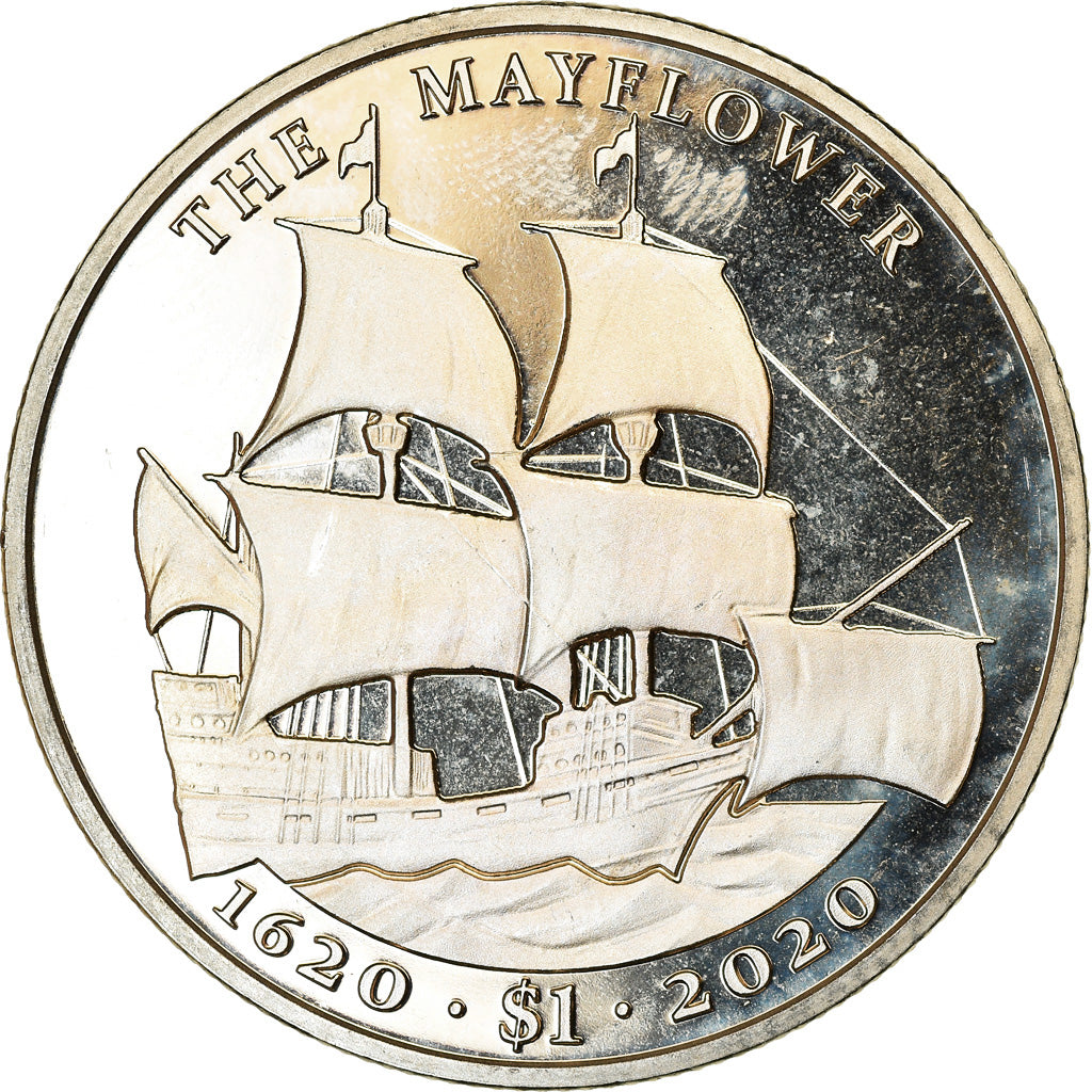 Coin, BRITISH VIRGIN ISLANDS, Dollar, 2020, Franklin Mint, Mayflower, MS(63)