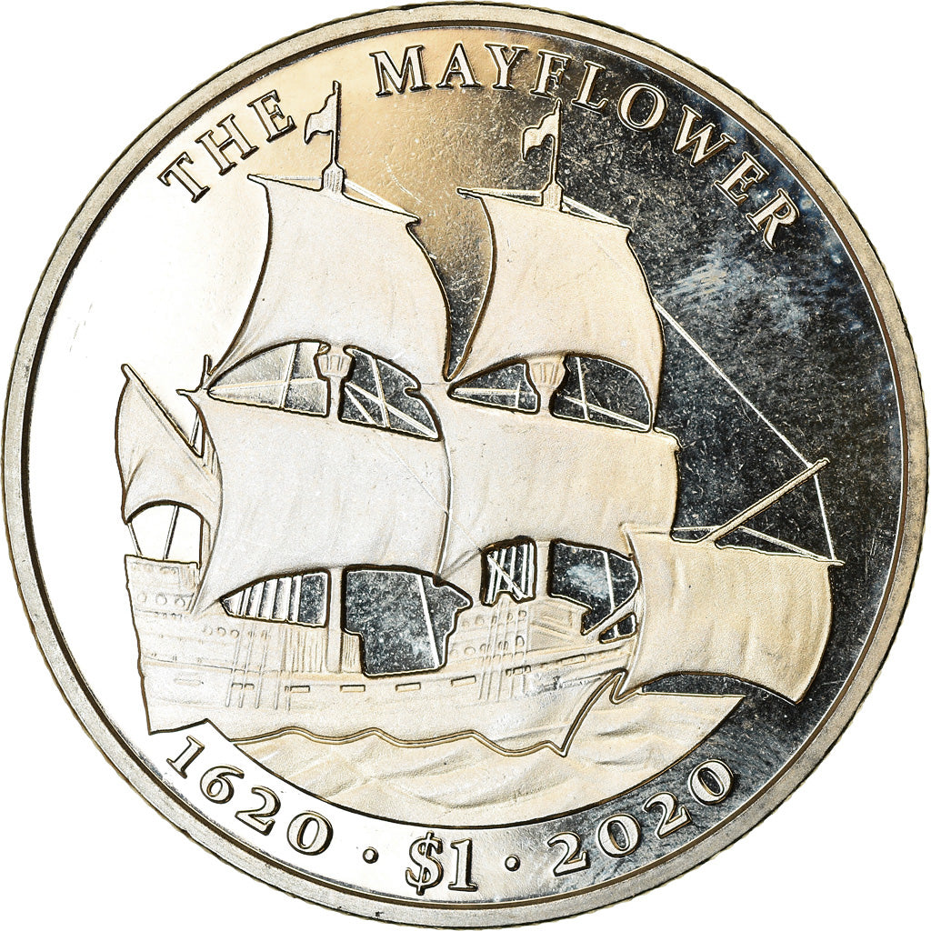 Coin, BRITISH VIRGIN ISLANDS, Dollar, 2020, Franklin Mint, Mayflower, MS(63)