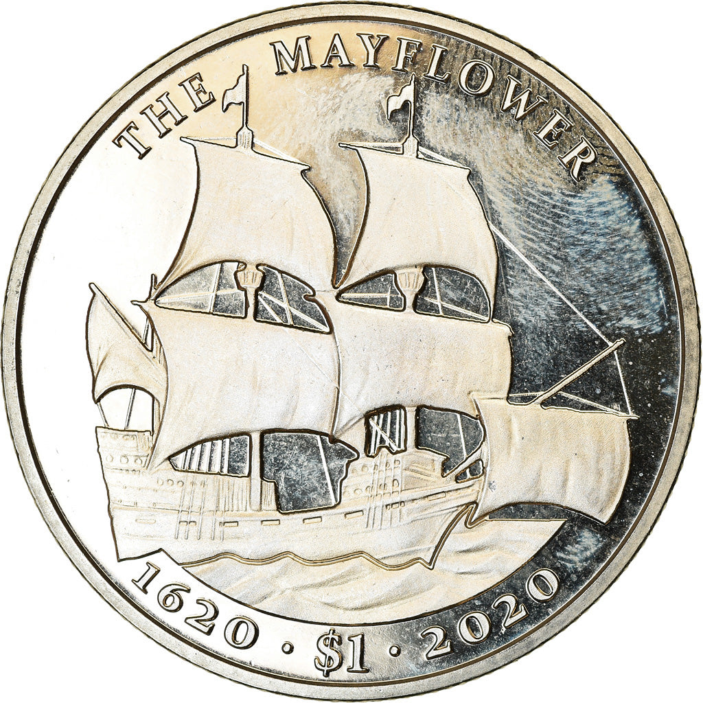 Coin, BRITISH VIRGIN ISLANDS, Dollar, 2020, Franklin Mint, Mayflower, MS(63)