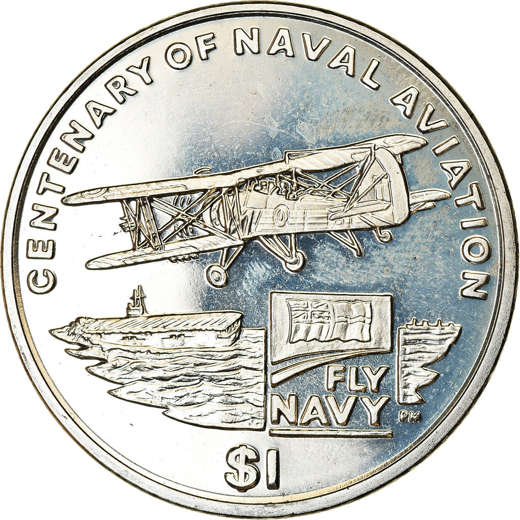 Moeda, Ilhas Virgens Britânicas, Dollar, 2009, Franklin Mint, Flotte aérienne