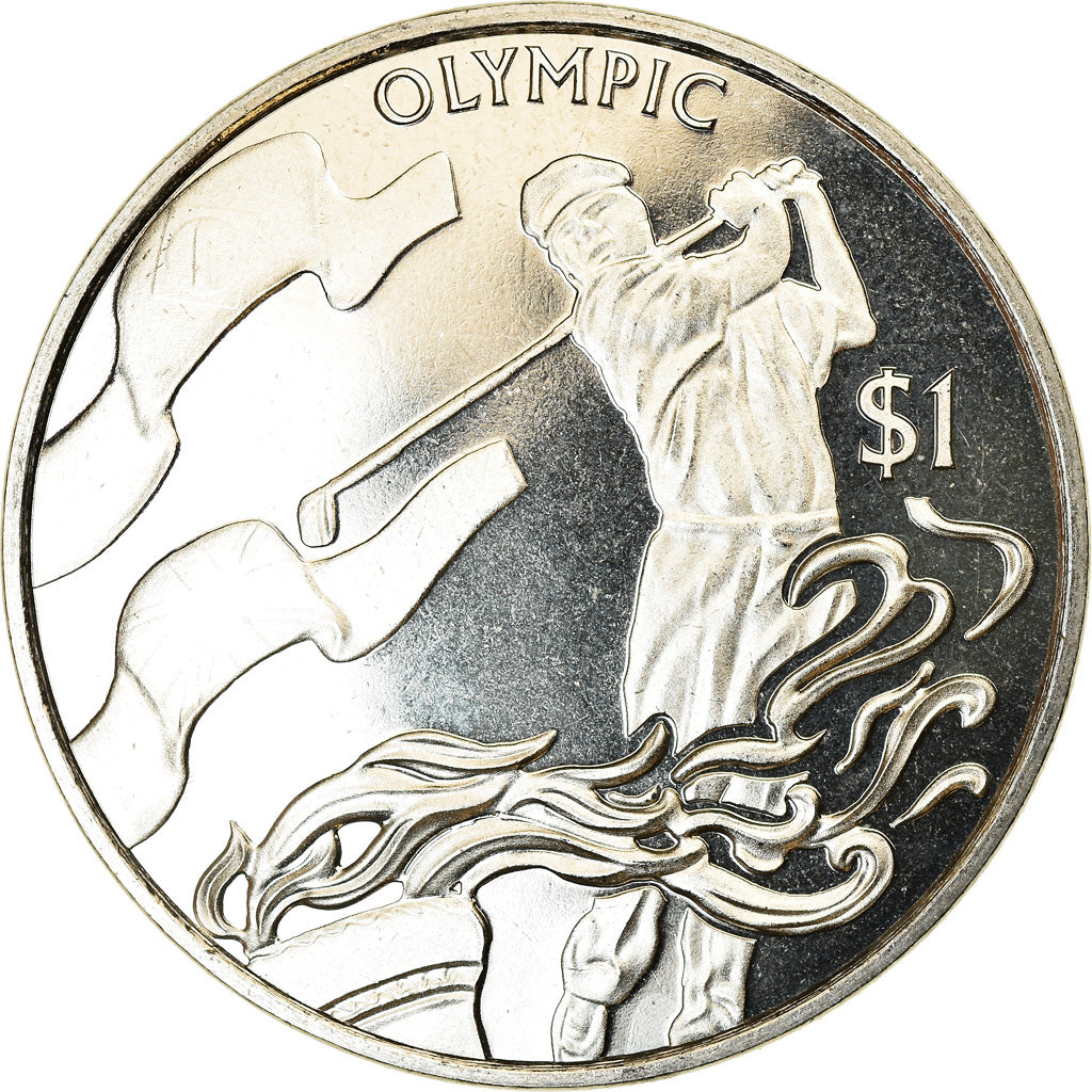 Coin, BRITISH VIRGIN ISLANDS, Dollar, 2016, Franklin Mint, Golf, MS(63)