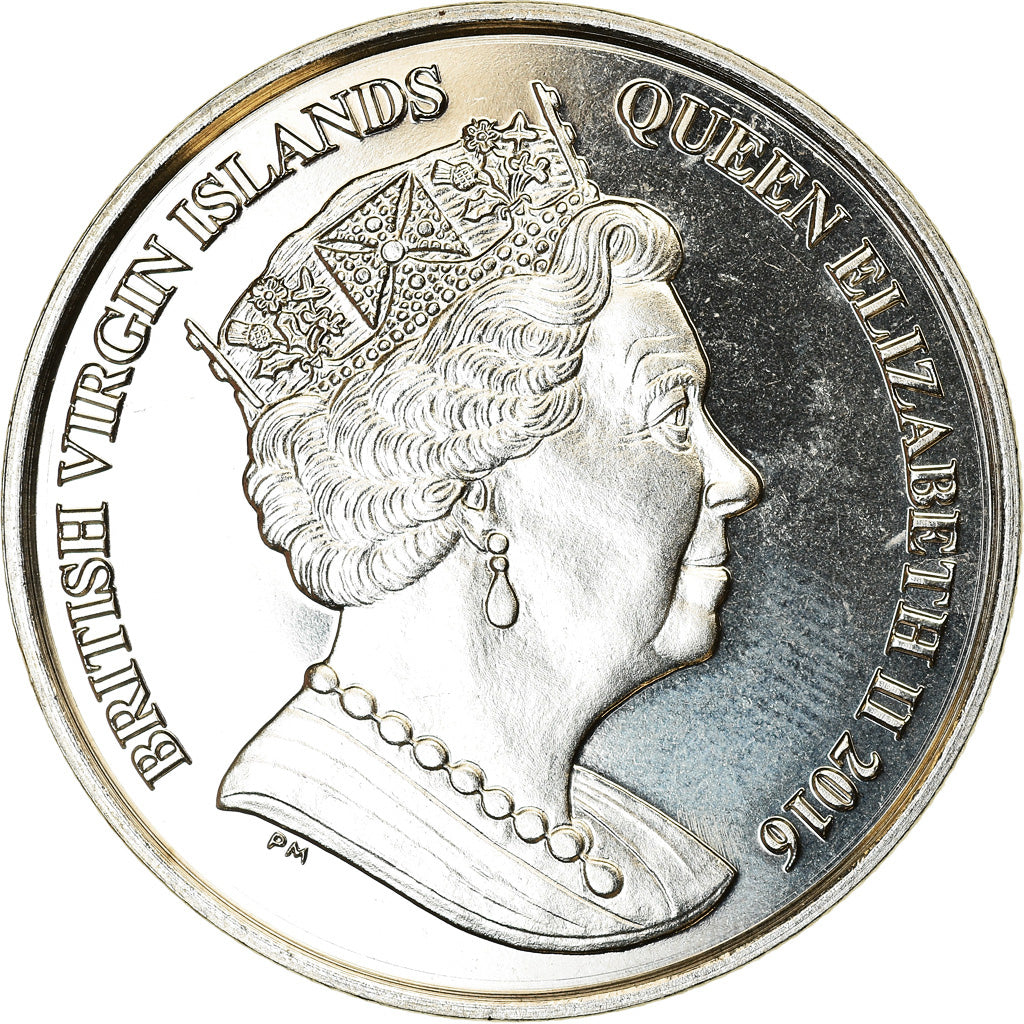 Coin, BRITISH VIRGIN ISLANDS, Dollar, 2016, Franklin Mint, Golf, MS(63)