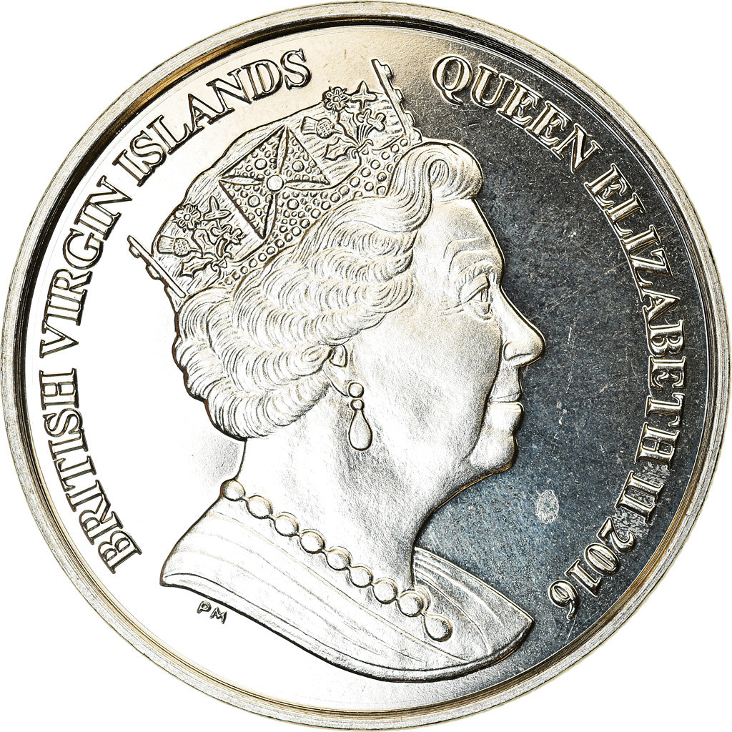 Coin, BRITISH VIRGIN ISLANDS, Dollar, 2016, Franklin Mint, Rugby, MS(63)