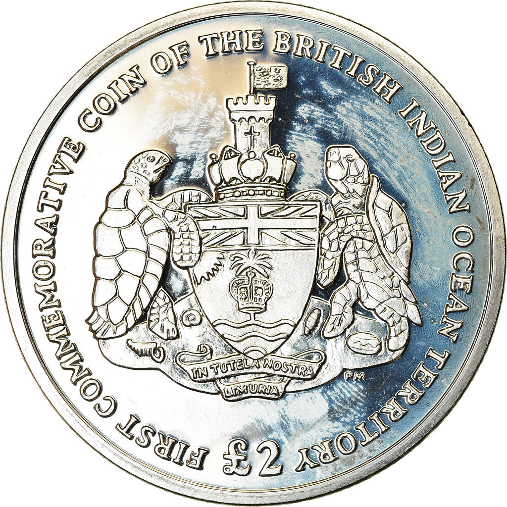 Coin, British Indian Ocean, 2 Pounds, 2009, Première pièce commémorative