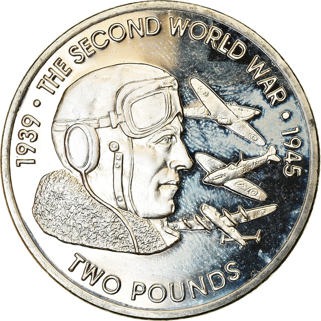 Monnaie, Océan Indien Britannique, 2 Pounds, 2019, 2ème guerre mondiale -