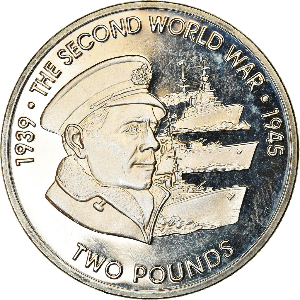 Coin, British Indian Ocean, 2 Pounds, 2019, 2ème guerre mondiale - Marine