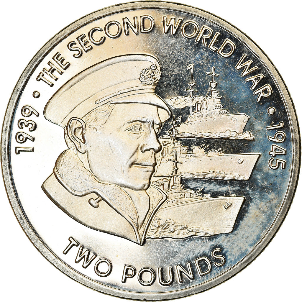 Coin, British Indian Ocean, 2 Pounds, 2019, 2ème guerre mondiale - Marine