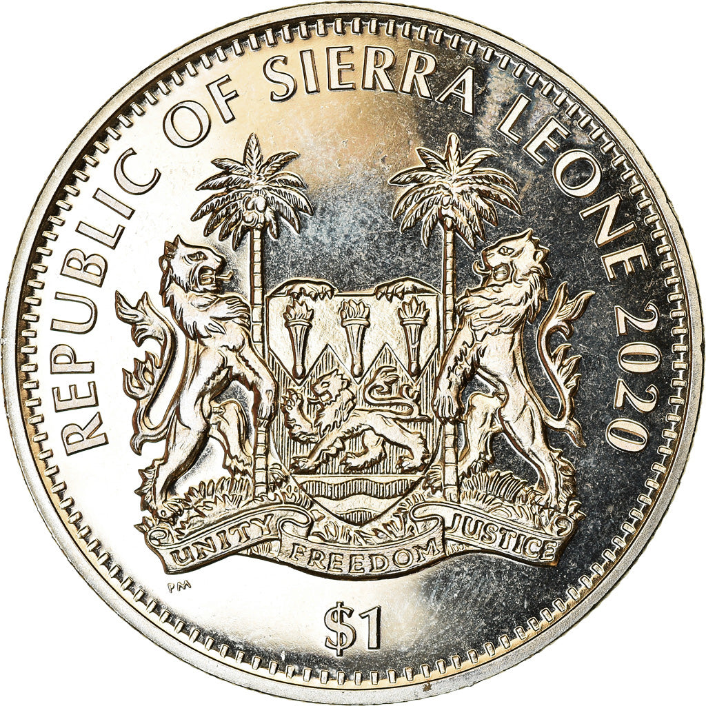 Münze, Sierra Leone, Dollar, 2020, British Royal Mint, Félins - Tigre, UNZ