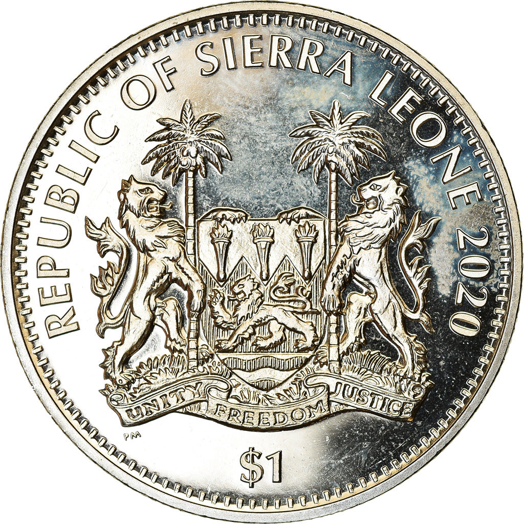 Moneta, Sierra Leone, Dollar, 2020, British Royal Mint, Félins - Tigre, SPL