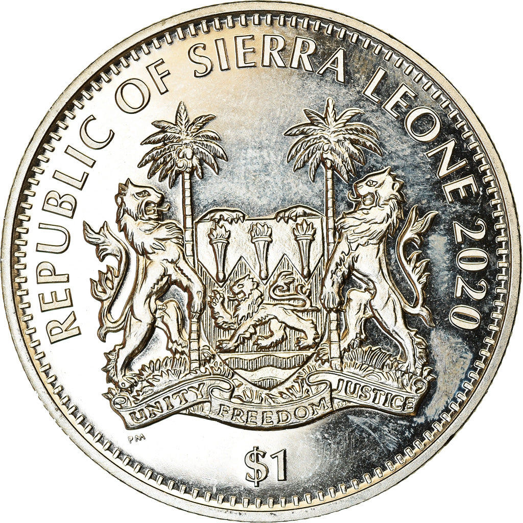Monnaie, Sierra Leone, Dollar, 2020, British Royal Mint, Félins - Tigre, SPL