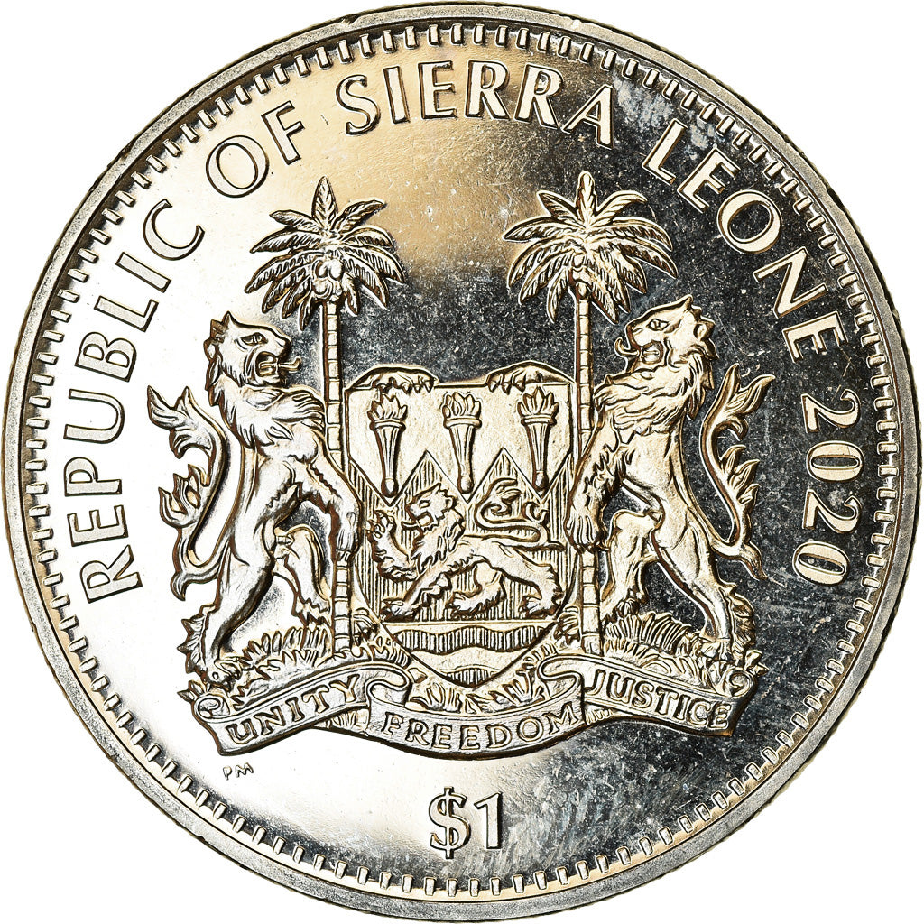 Coin, Sierra Leone, Dollar, 2020, British Royal Mint, Félins - Lion, MS(63)