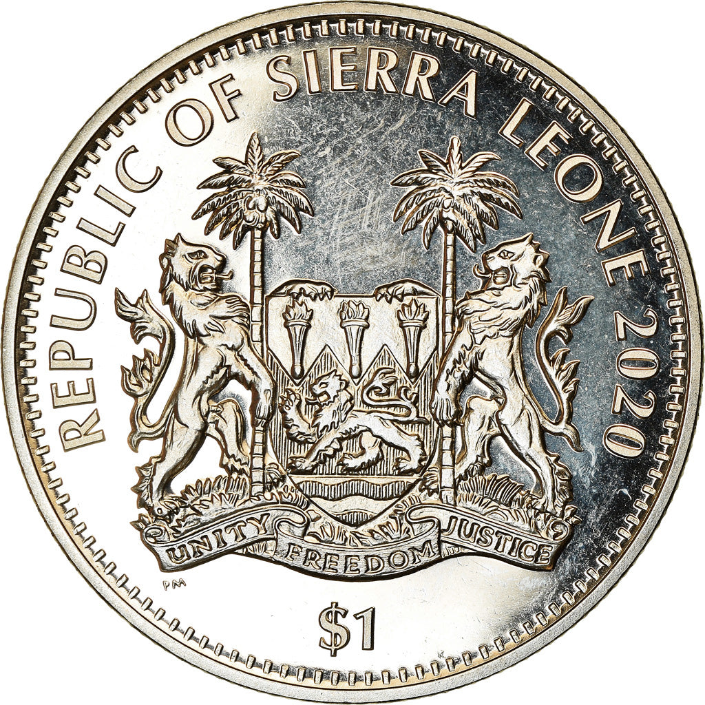 Coin, Sierra Leone, Dollar, 2020, British Royal Mint, Félins - Léopard