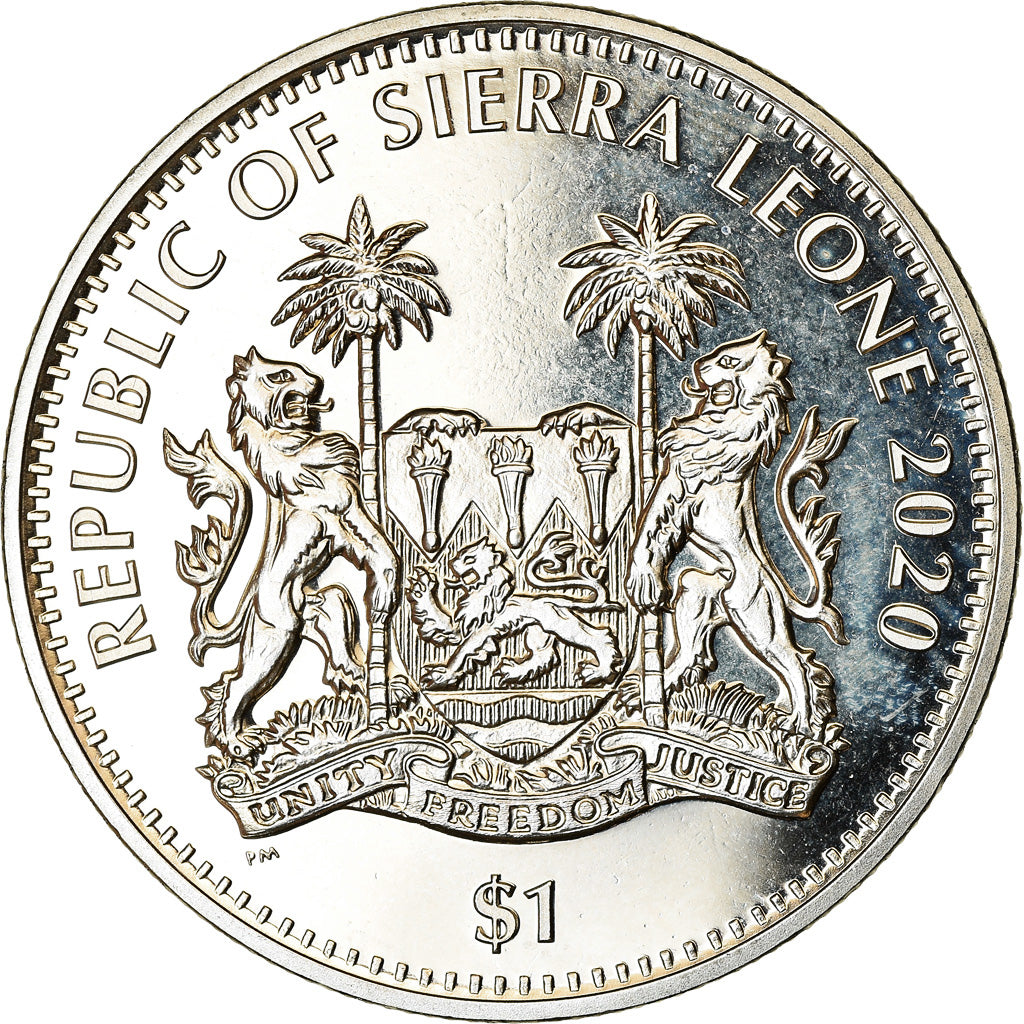 Coin, Sierra Leone, Dollar, 2020, British Royal Mint, Félins - Léopard