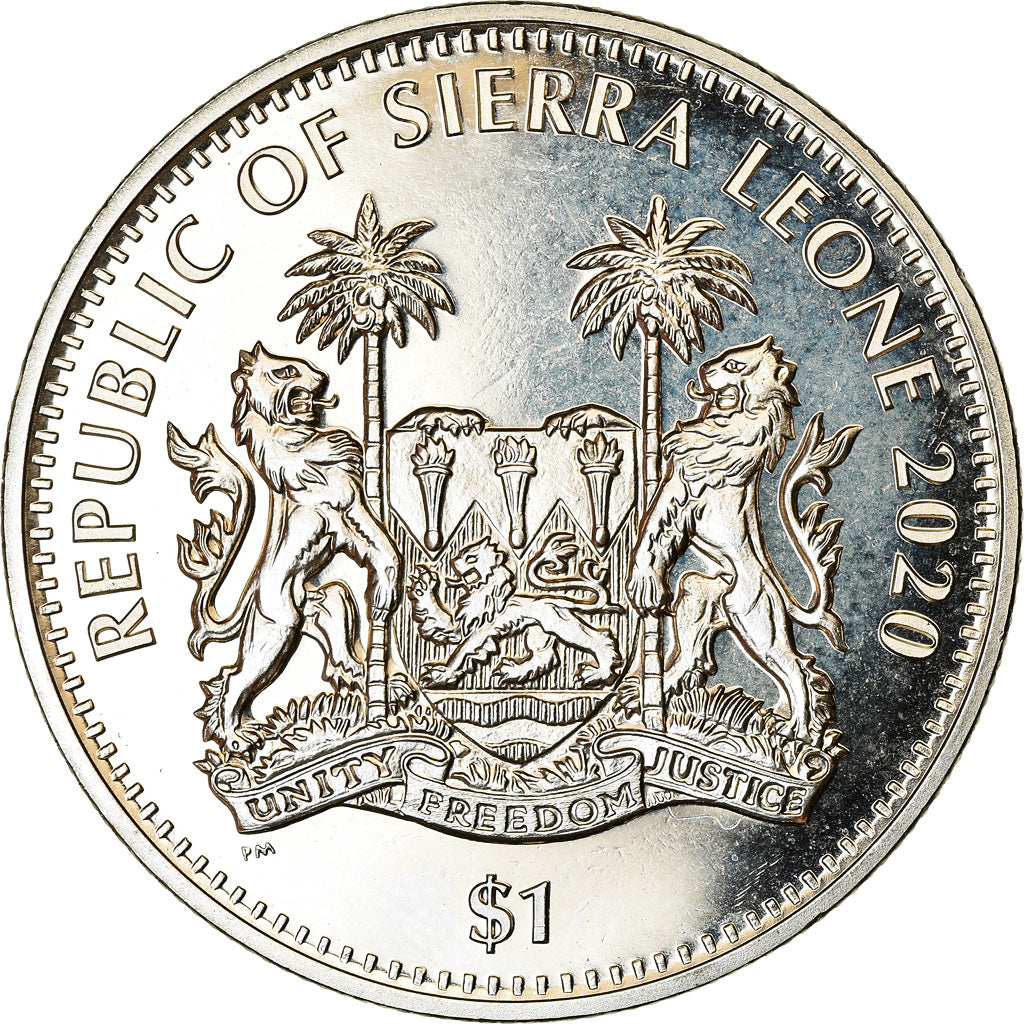 Coin, Sierra Leone, Dollar, 2020, British Royal Mint, Félins - Léopard