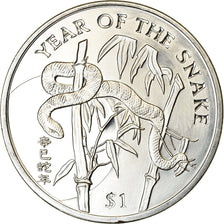 Moneda, Sierra Leona, Dollar, 2001, British Royal Mint, Année du Serpent, SC