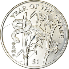 Moeda, Serra Leoa, Dollar, 2001, British Royal Mint, Année du Serpent, MS(63)