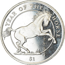 Coin, Sierra Leone, Dollar, 2002, British Royal Mint, Année du Cheval, MS(63)