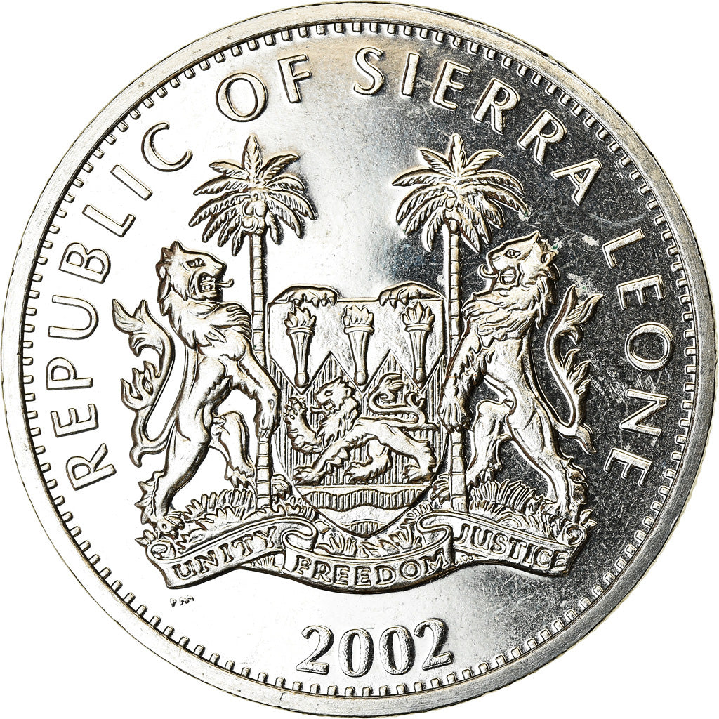 Coin, Sierra Leone, Dollar, 2002, British Royal Mint, Année du Cheval, MS(63)
