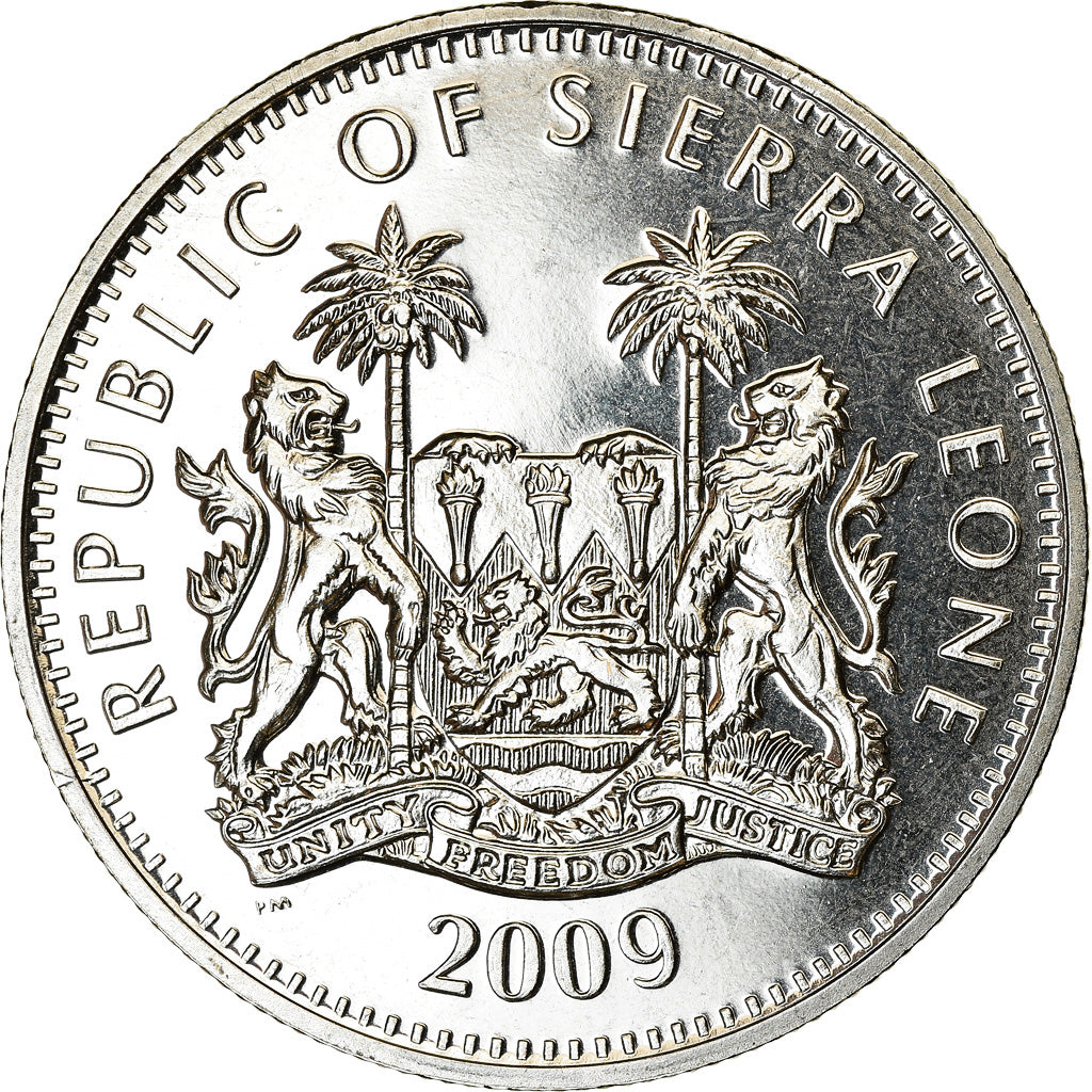 Moneda, Sierra Leona, Dollar, 2009, British Royal Mint, Jeux olympiques d'hiver