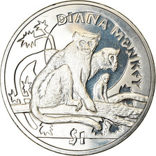 Moeda, Serra Leoa, Dollar, 2009, British Royal Mint, Singes - Cercopithèque