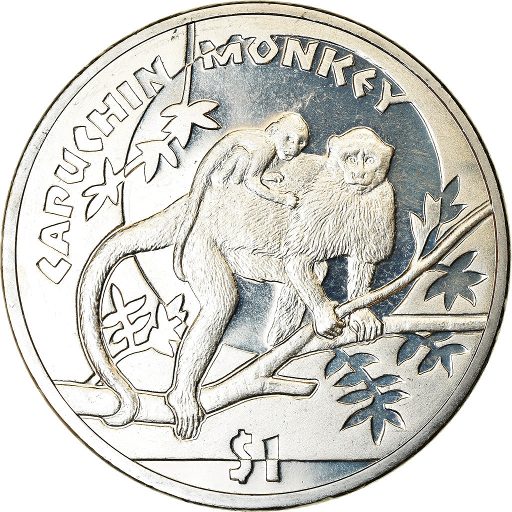 Moneta, Sierra Leone, Dollar, 2009, British Royal Mint, Singes - Cercopithèque