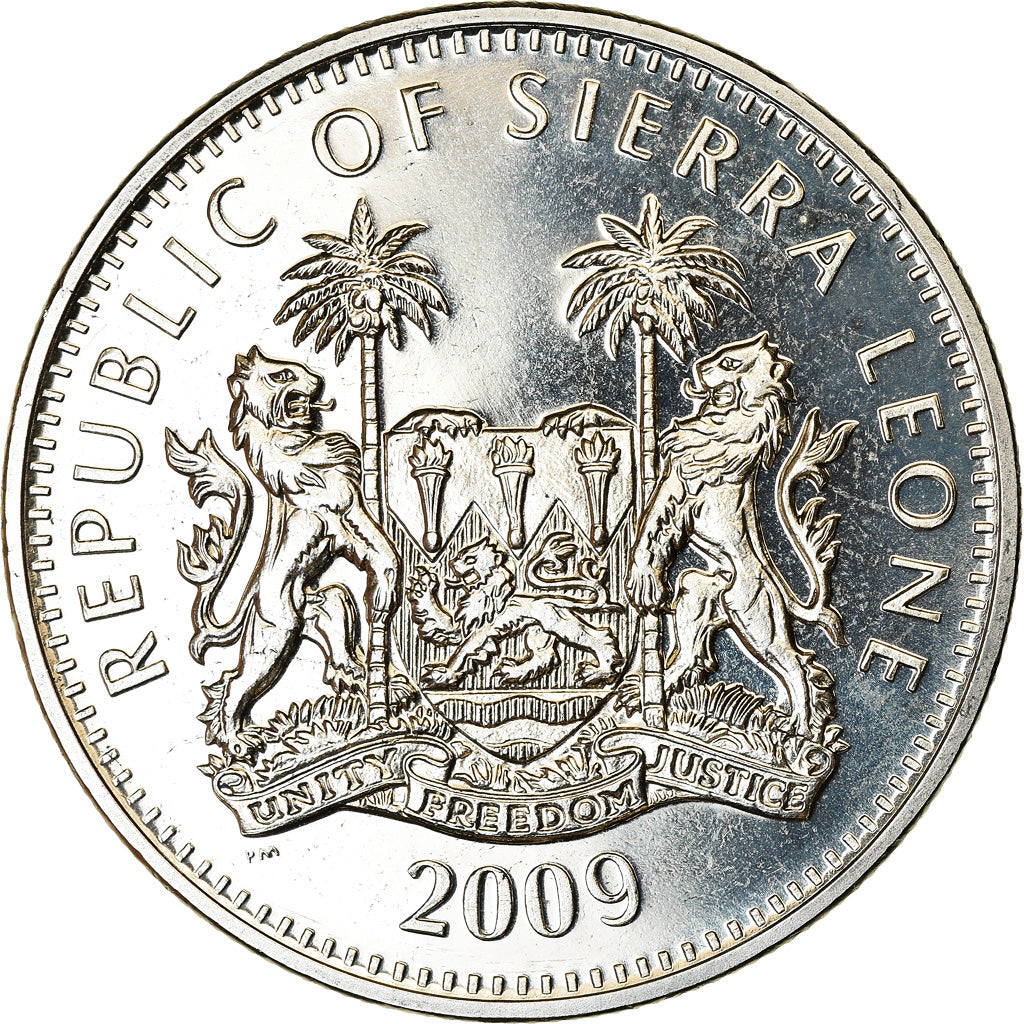 Coin, Sierra Leone, Dollar, 2009, British Royal Mint, Singes - Cercopithèque