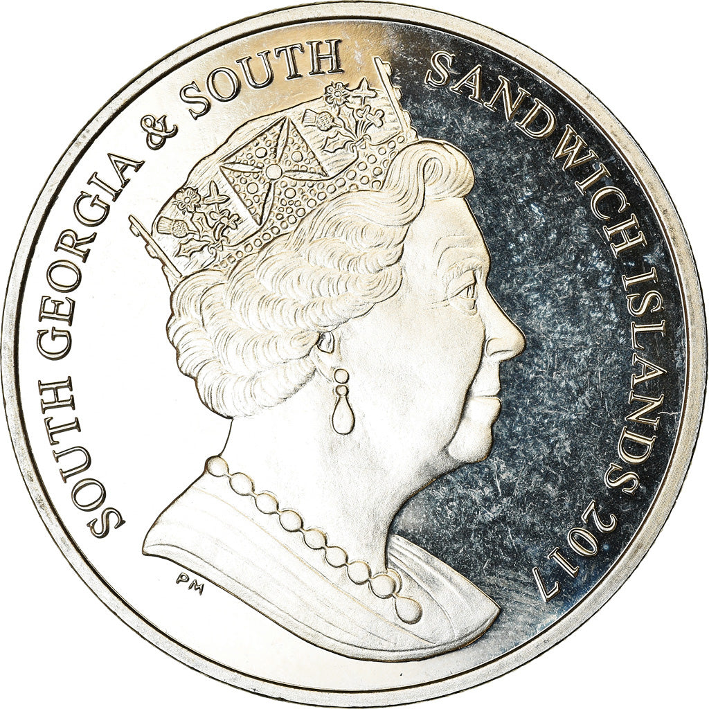 Coin, South Georgia and the South Sandwich Islands, 2 Pounds, 2017, Calamar