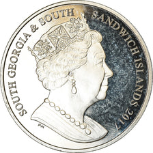 Coin, South Georgia and the South Sandwich Islands, 2 Pounds, 2017, Calamar