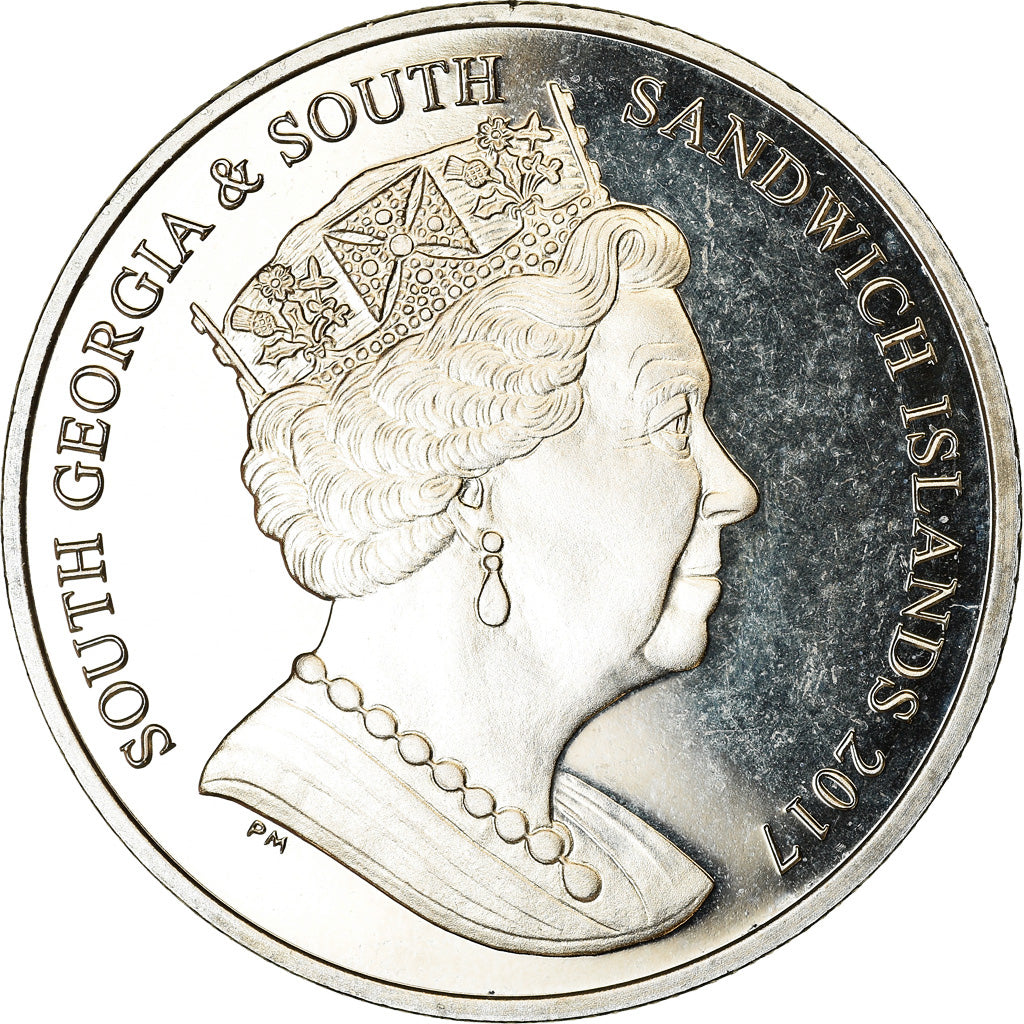 Coin, South Georgia and the South Sandwich Islands, 2 Pounds, 2017, Calamar