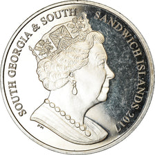 Coin, South Georgia and the South Sandwich Islands, 2 Pounds, 2017, Calamar